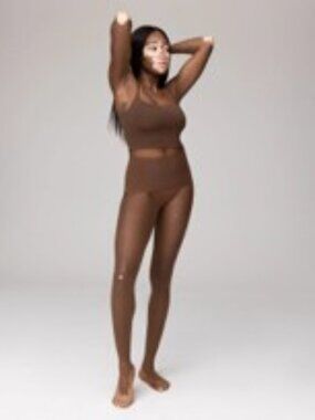 NIP NOOSH TIGHTS S/M PLAY SHEER TARTUFO & PLAY GLOSS CHAI 2 PAIR
